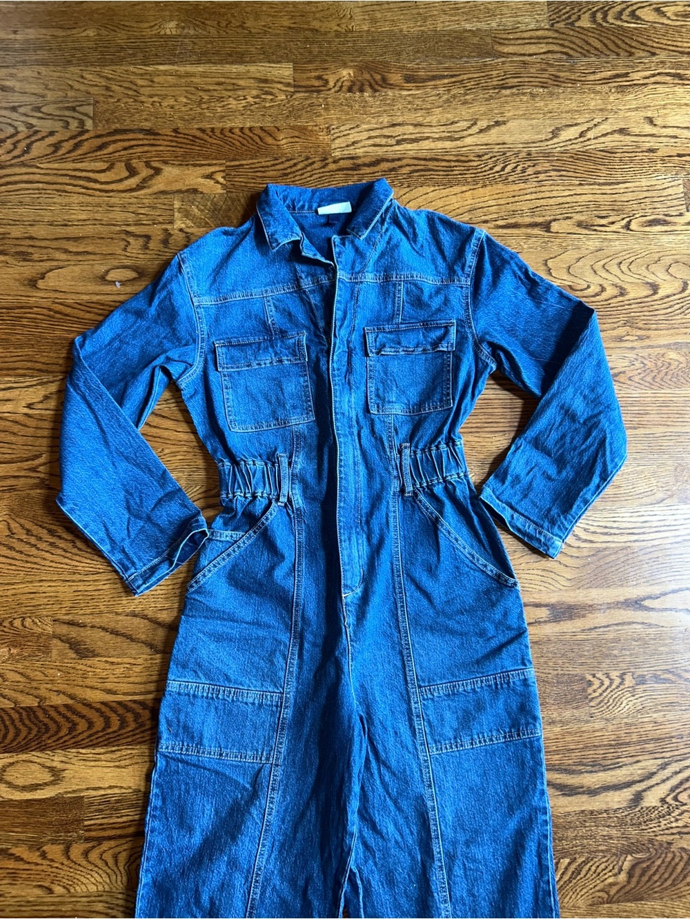 Universal Thread Denim Utility Jumpsuit Women’s Size 4 Blue Long Sleeve - Picture 4 of 7